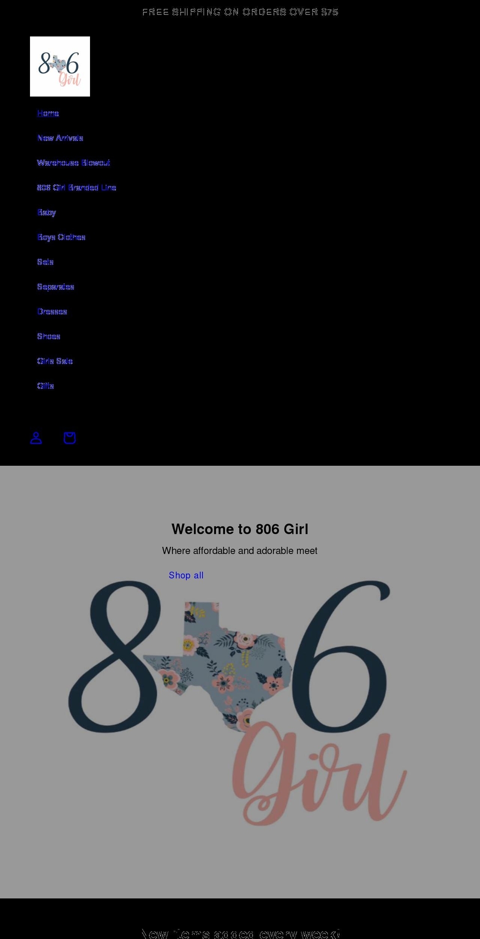 806girlboutique.com shopify website screenshot