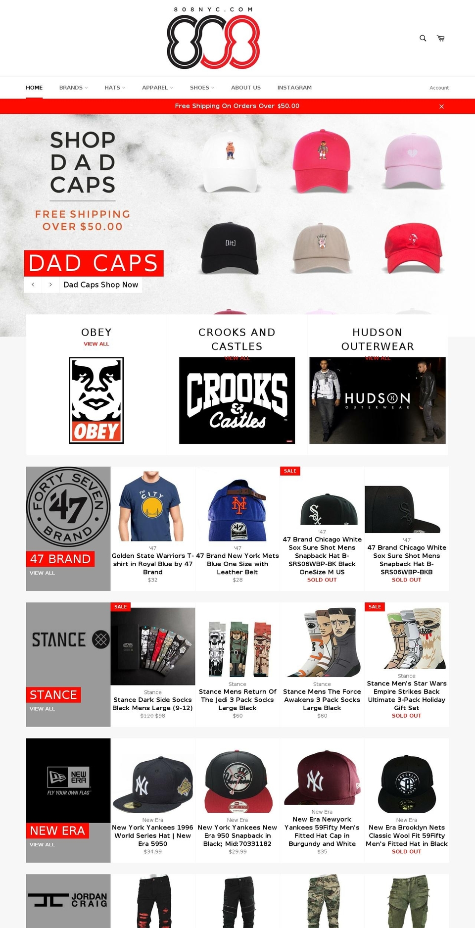 808nyc.com shopify website screenshot