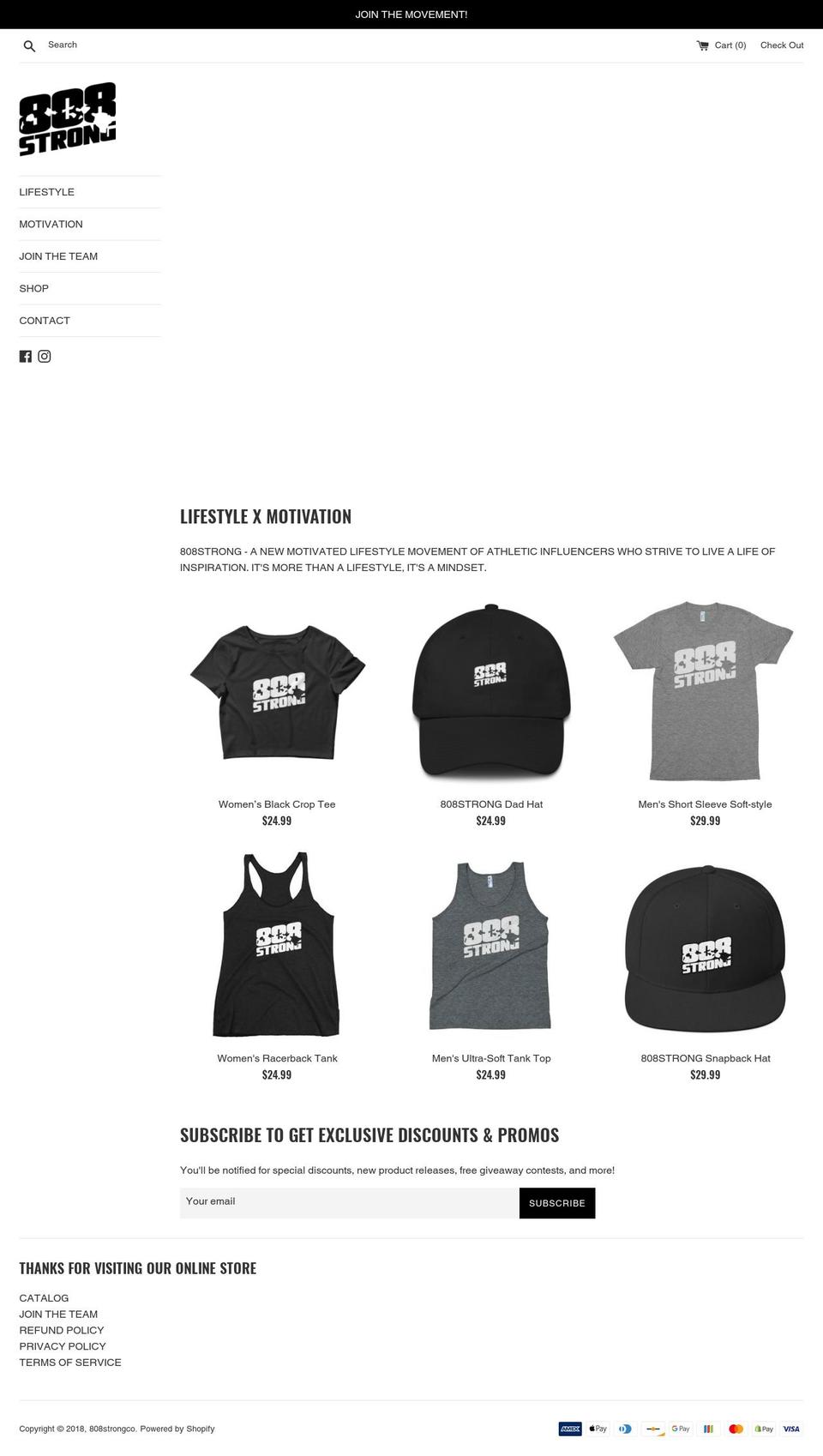 808strong.com — Shopify storefront screenshot