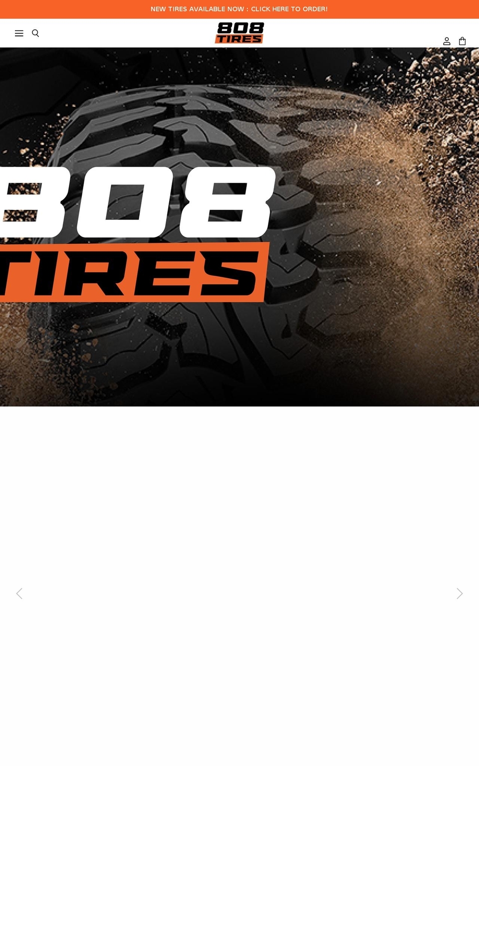 Tires Shopify theme site example 808tires.com