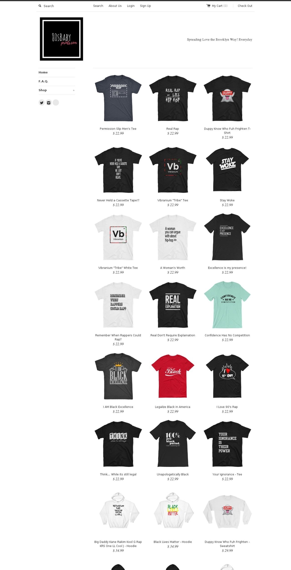 80sbabyprints.com — Shopify storefront screenshot