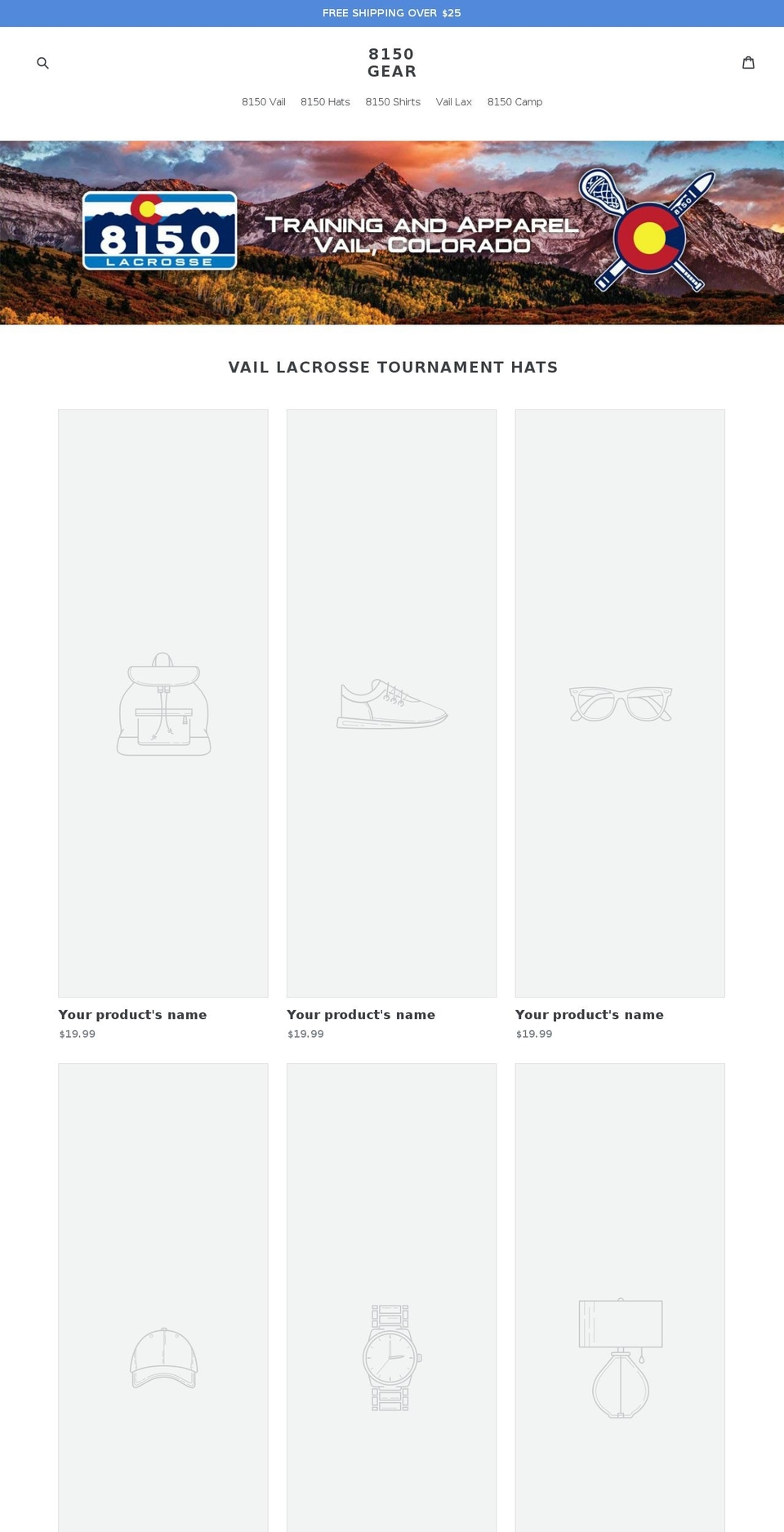 8150gear.com shopify website screenshot