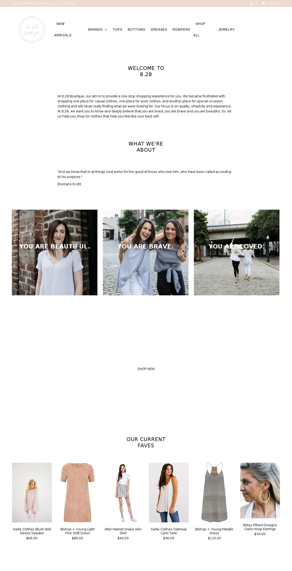 828boutique.com shopify website screenshot