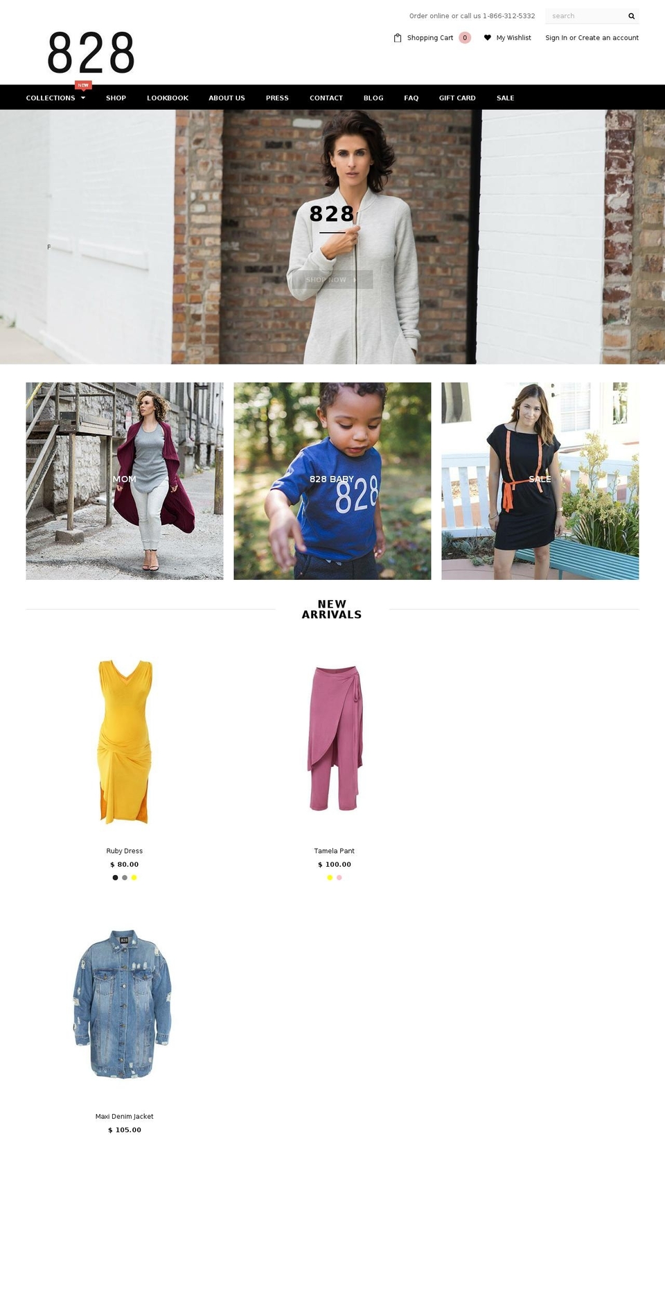 828Clothing Shopify theme site example 828clothing.com