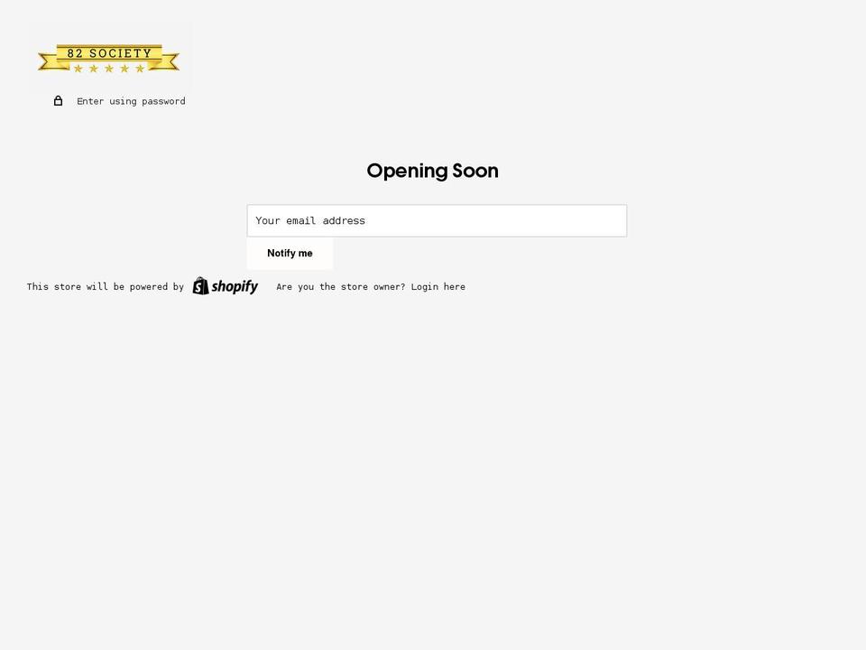 82society.com shopify website screenshot