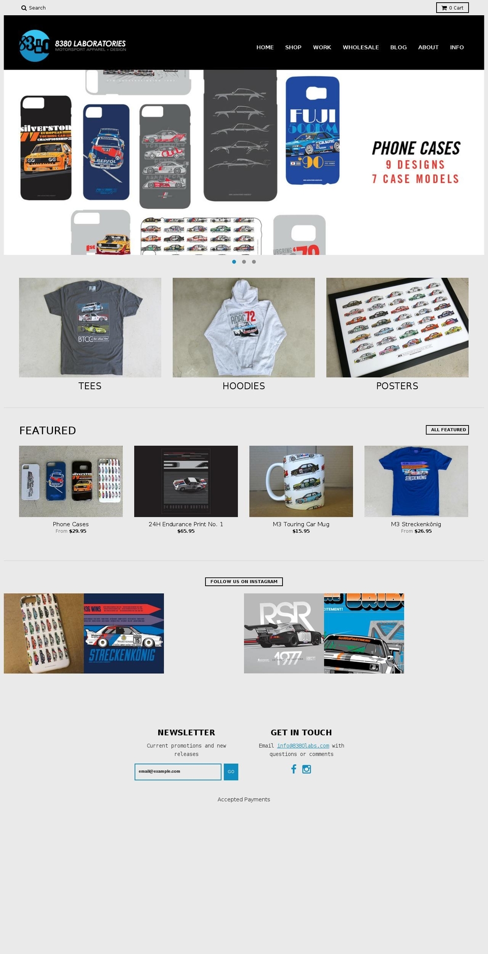 8380labs.com shopify website screenshot