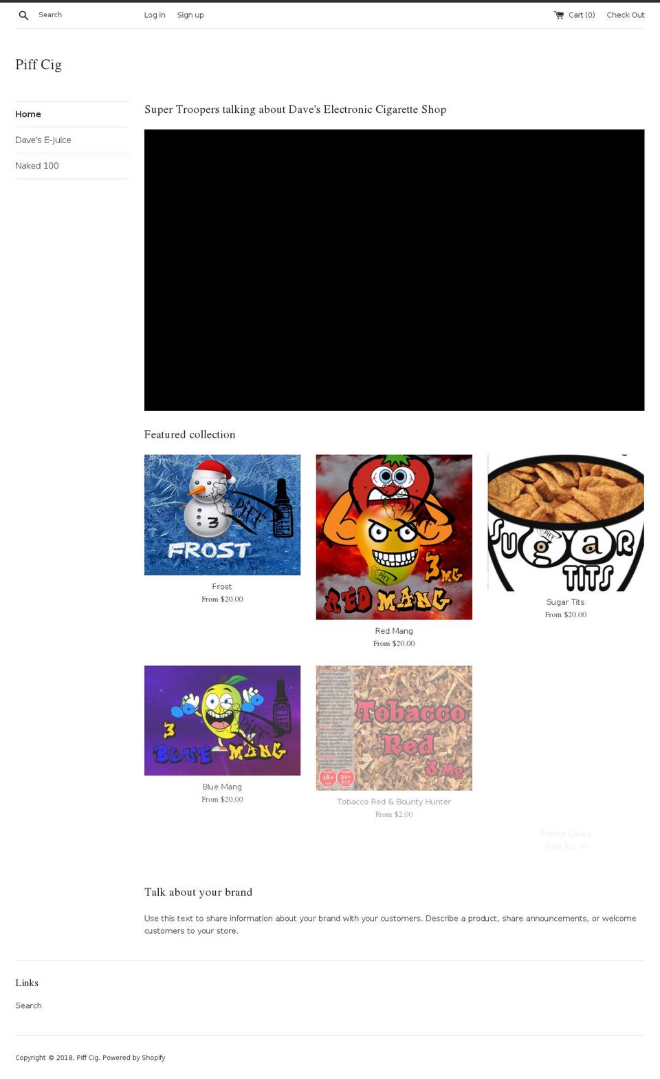 845vape.com — Shopify storefront screenshot