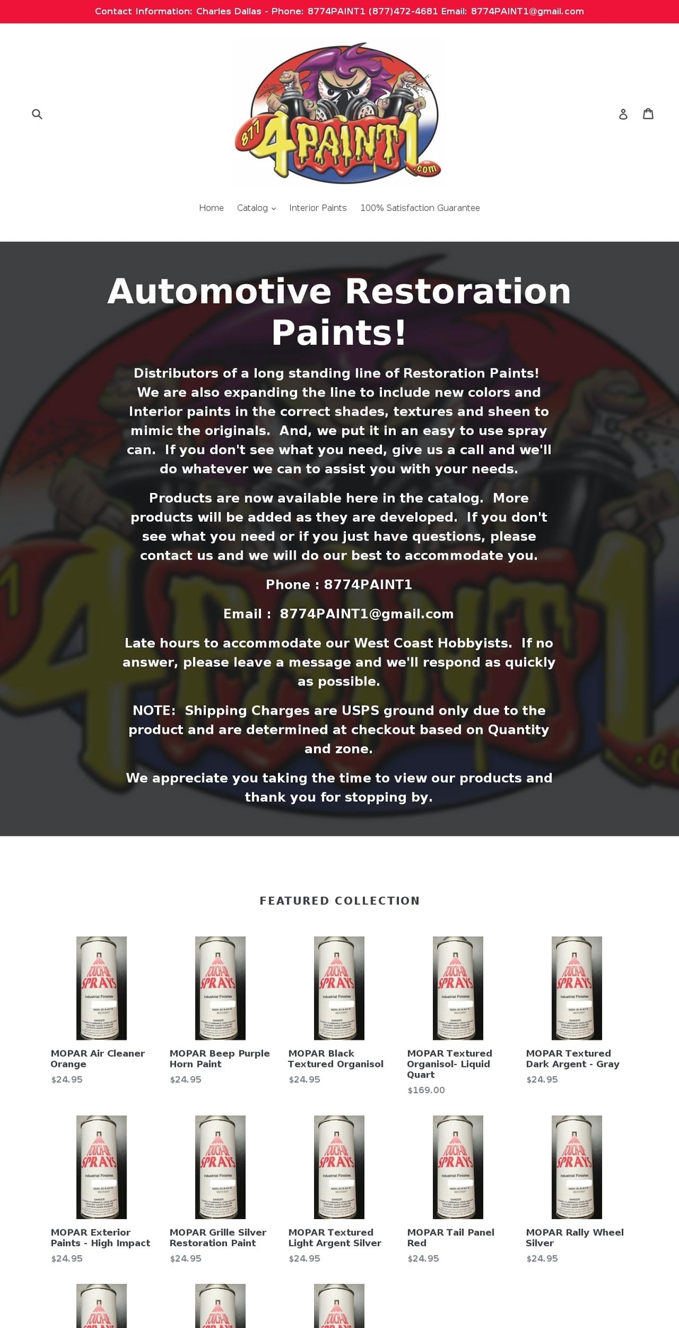 8774paint1.com shopify website screenshot