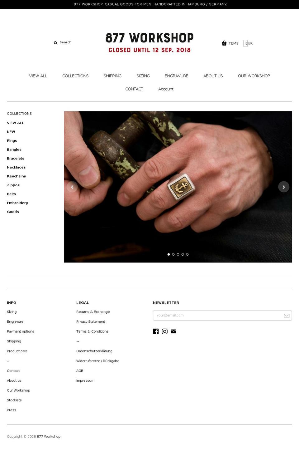 877workshop.com — Shopify storefront screenshot