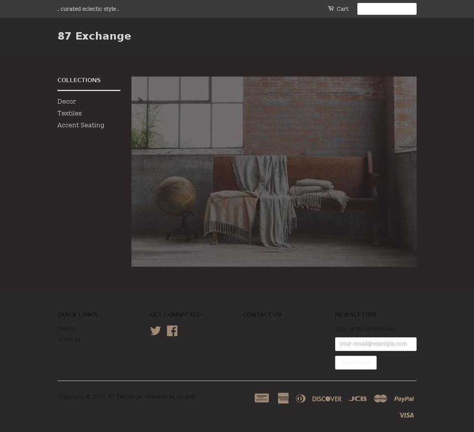 87exchangedecor.com — Shopify storefront screenshot