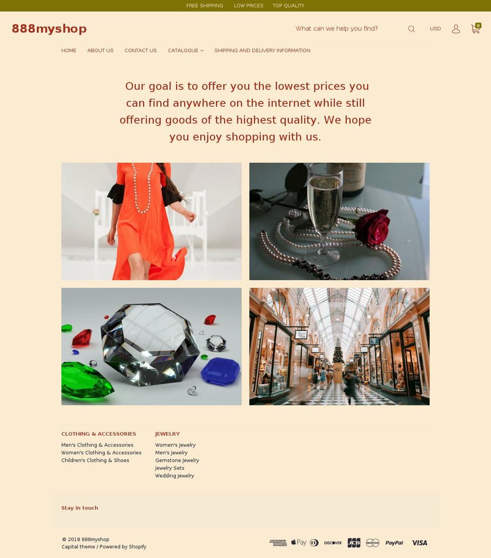 888myshop.com — Shopify storefront screenshot