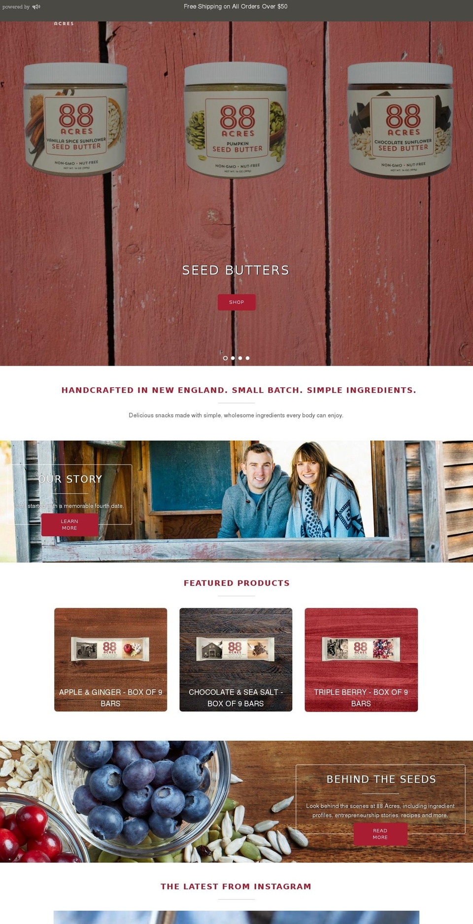 88acres.com shopify website screenshot