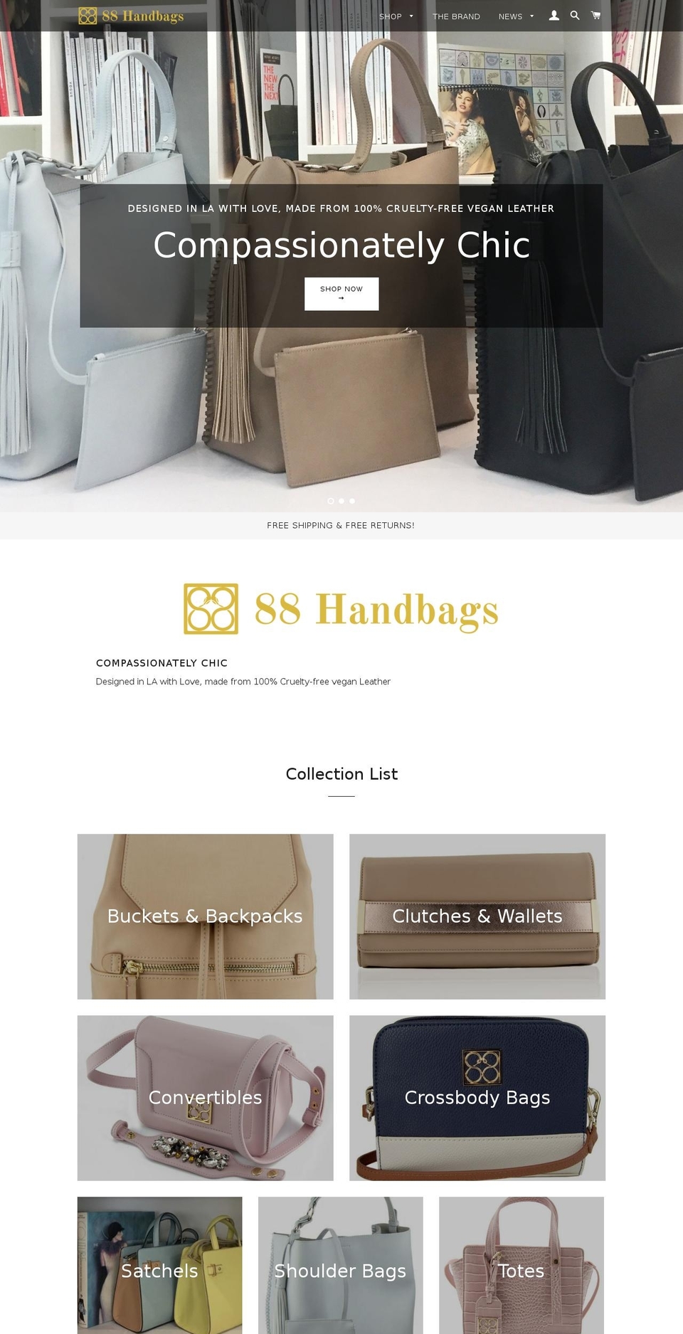88handbags.com shopify website screenshot