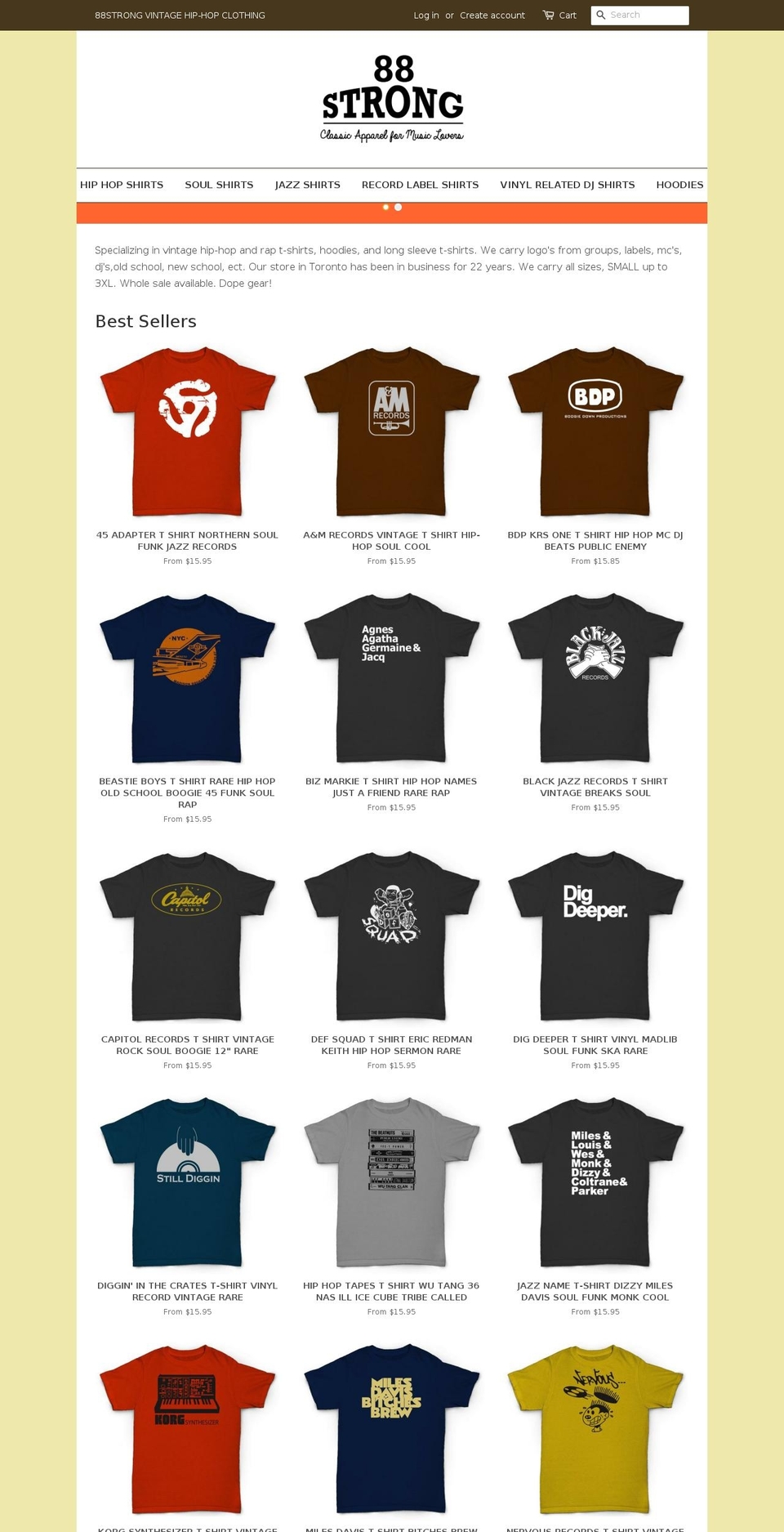 88strong.com shopify website screenshot