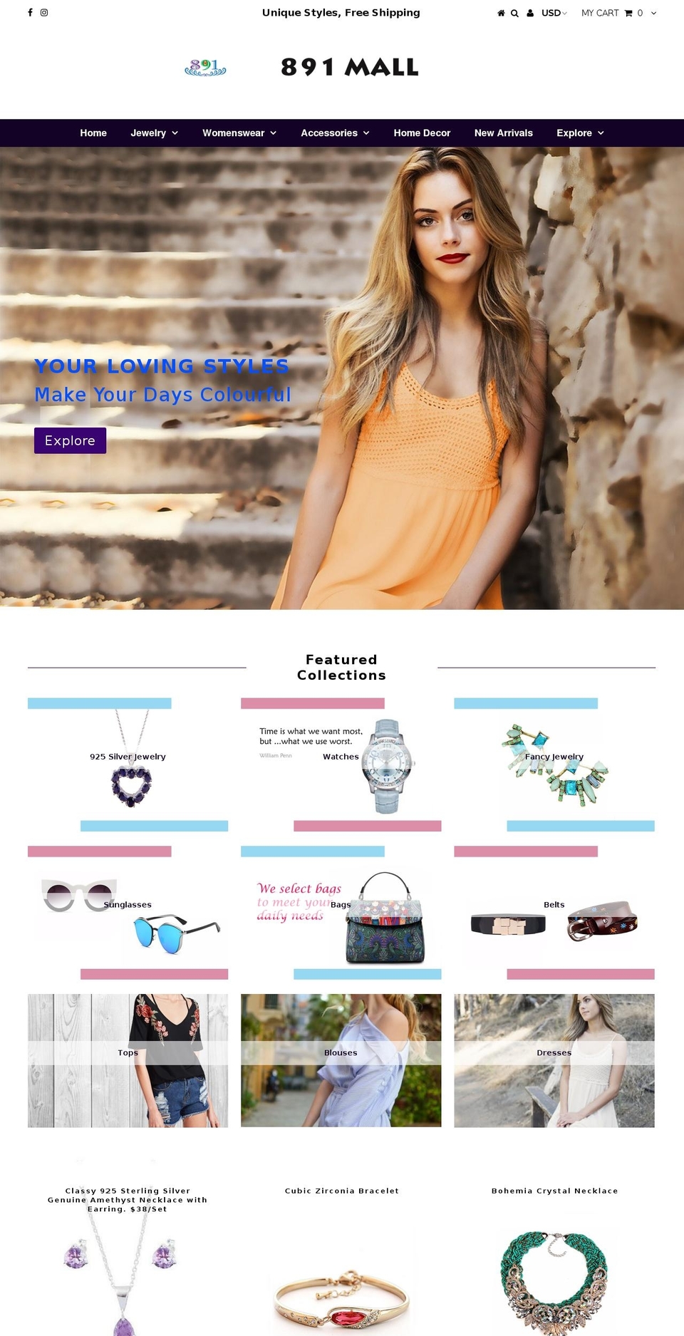 891mall.com shopify website screenshot