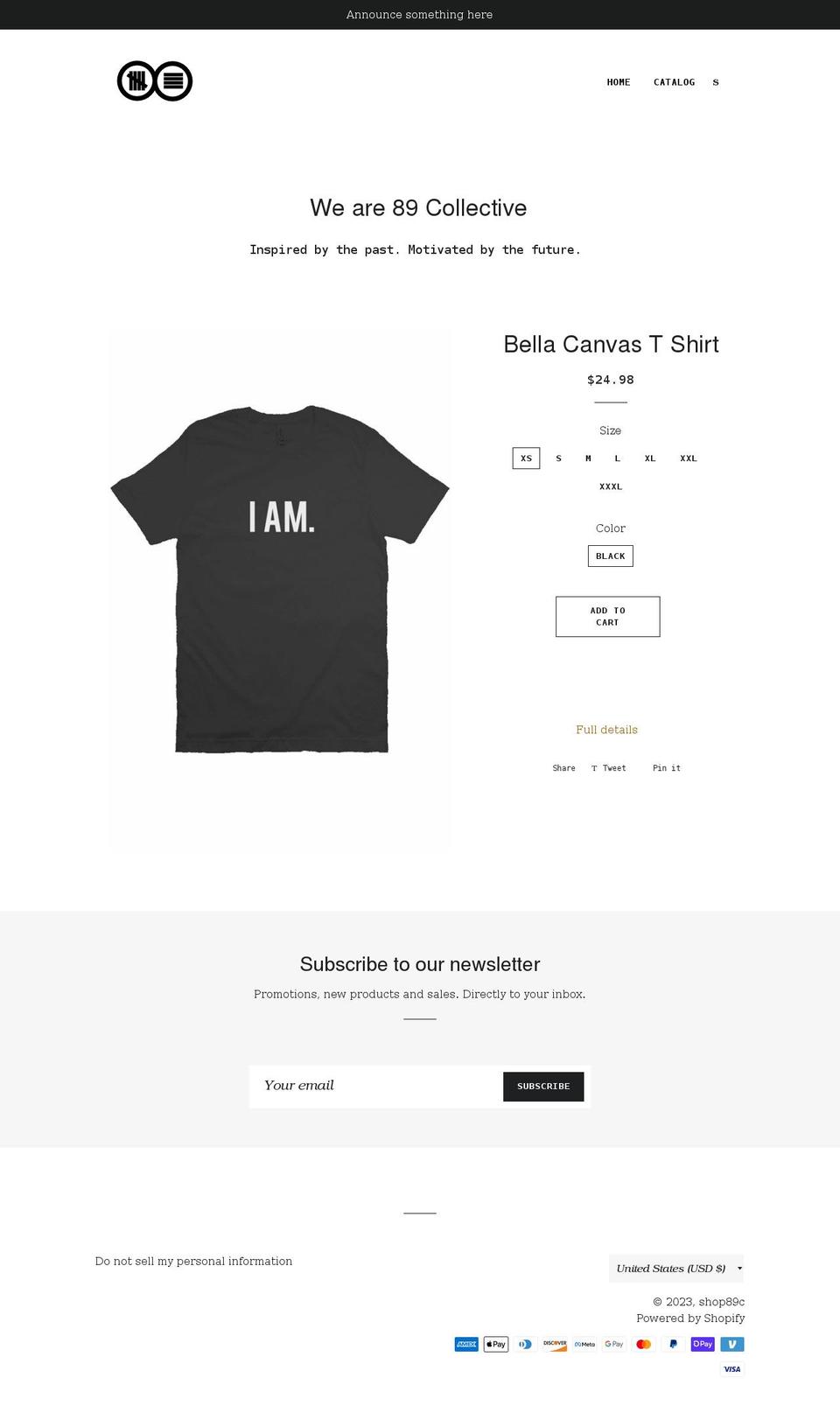 89collective.com shopify website screenshot