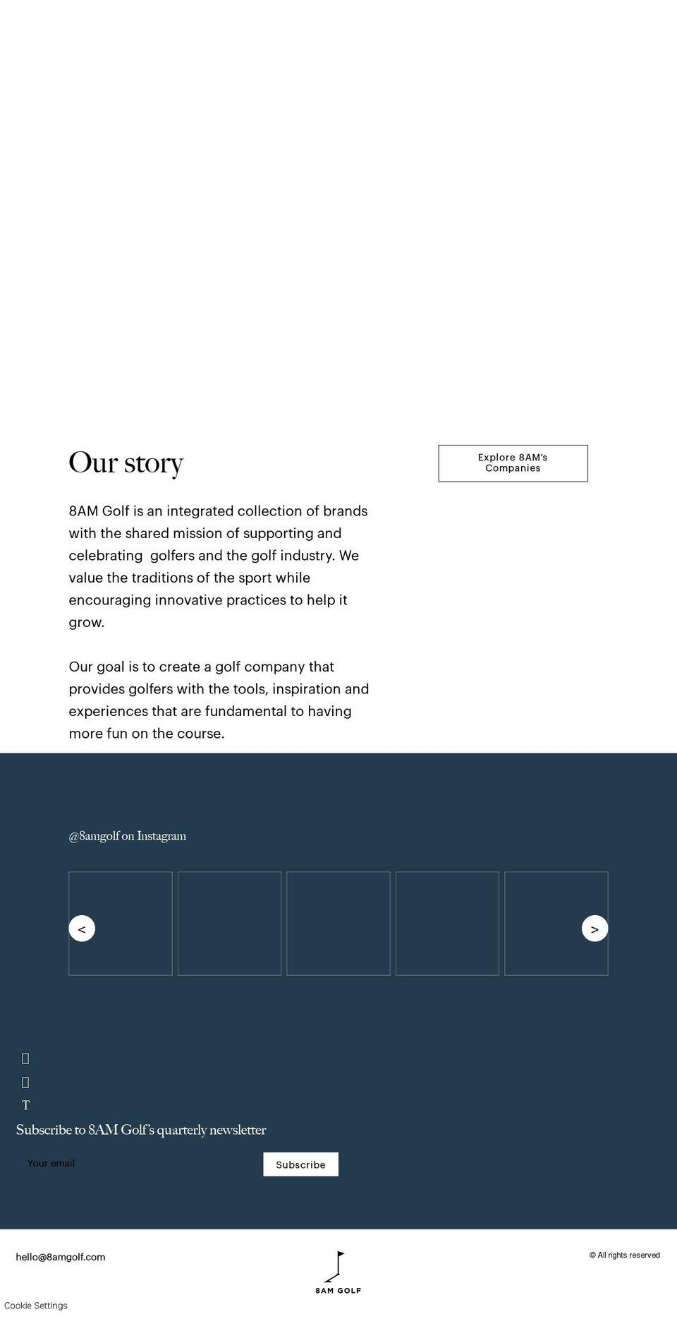 8amgolf.com shopify website screenshot