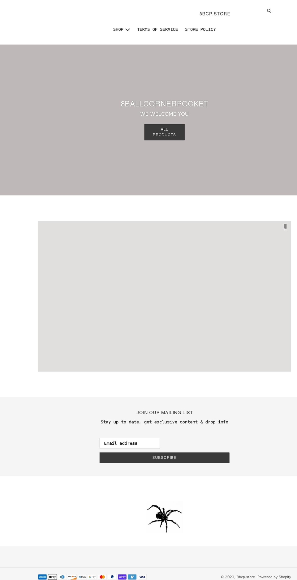 8bcpstore.com shopify website screenshot