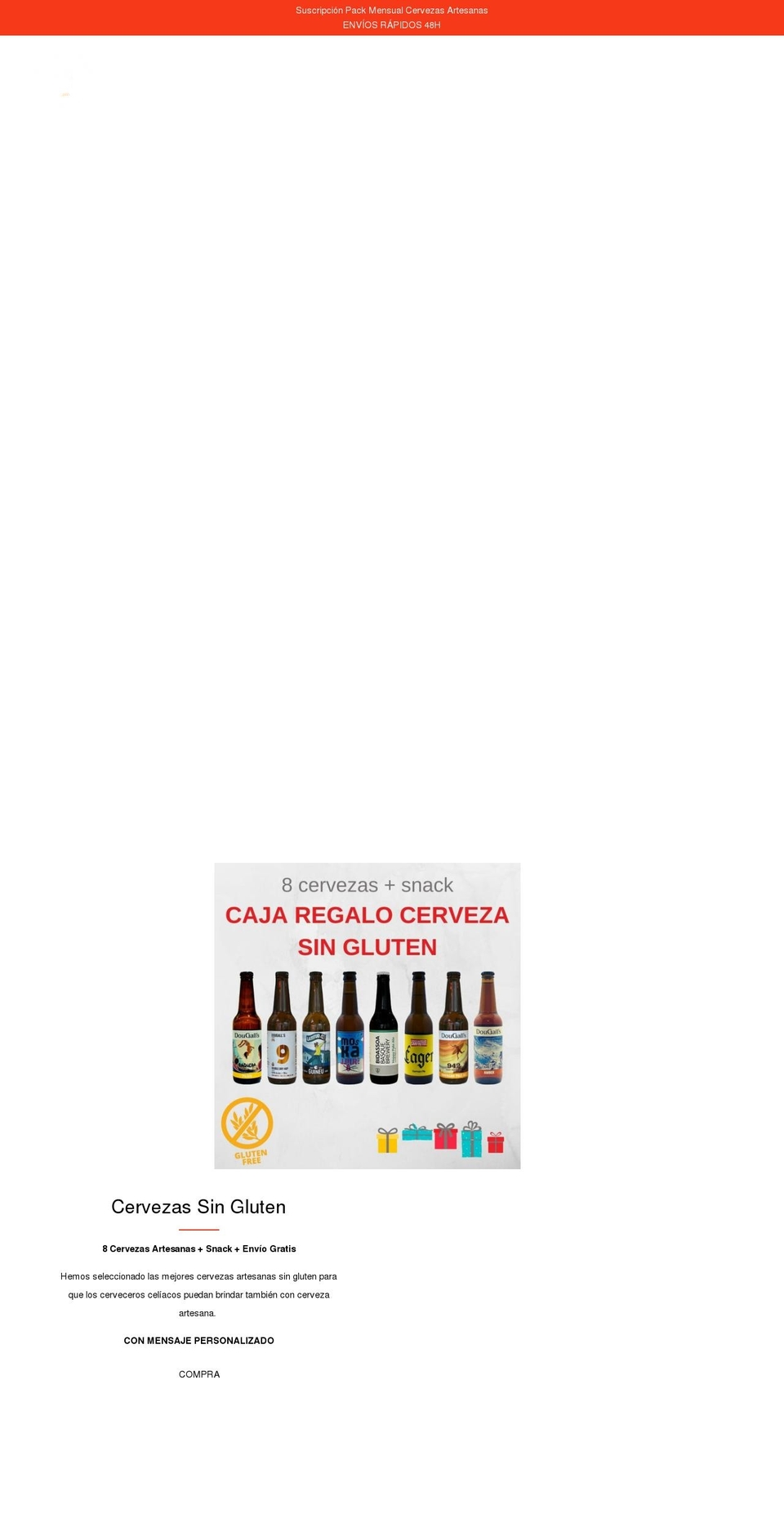 8cervezas.com shopify website screenshot