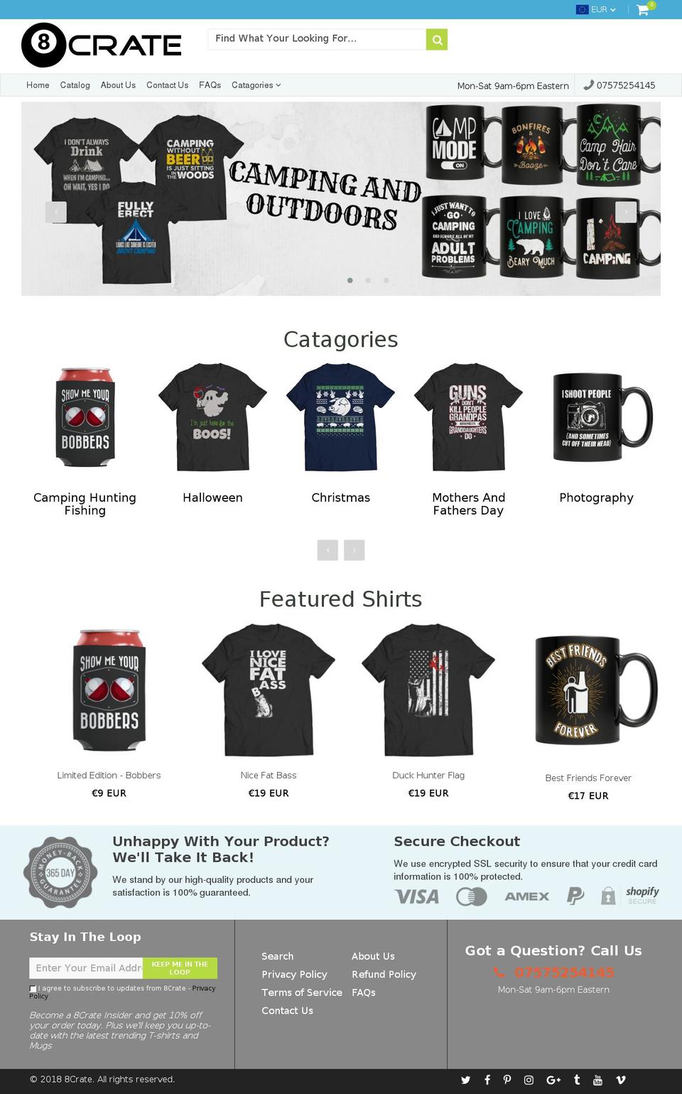8crate.com — Shopify storefront screenshot
