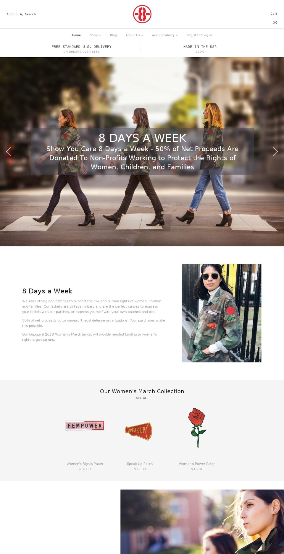 8daysaweek.life shopify website screenshot