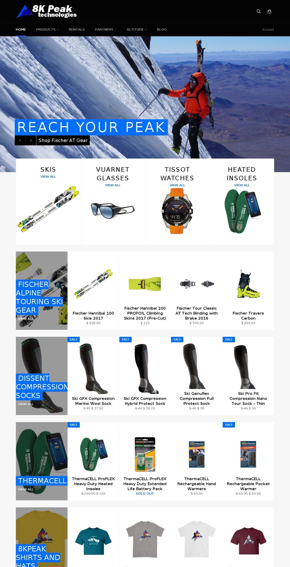 8kpeaktechnologies.com shopify website screenshot
