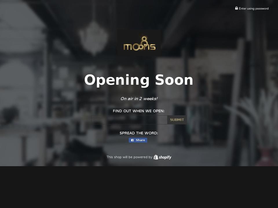 8moons.net shopify website screenshot