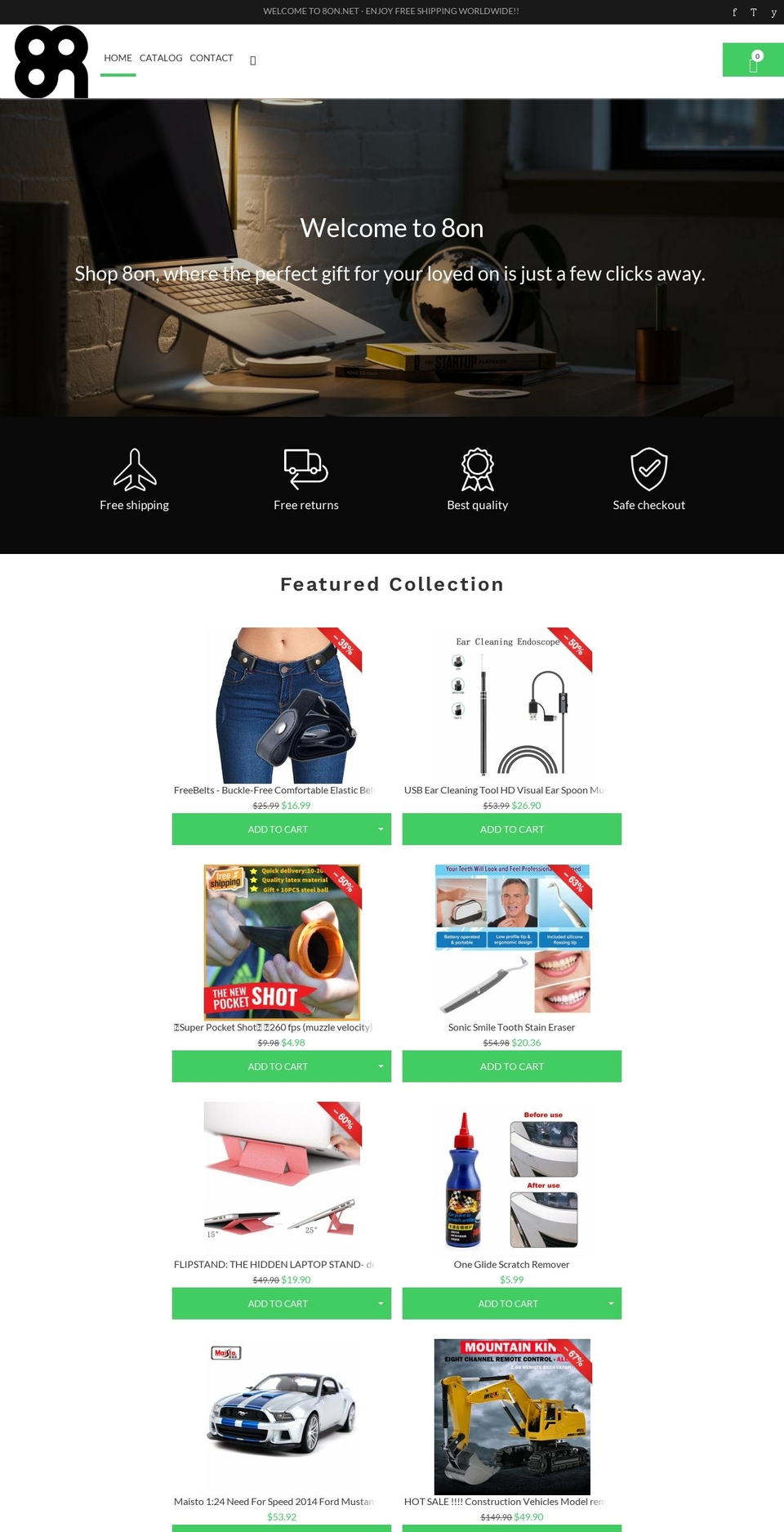 Konversion theme Shopify theme site example 8on.net