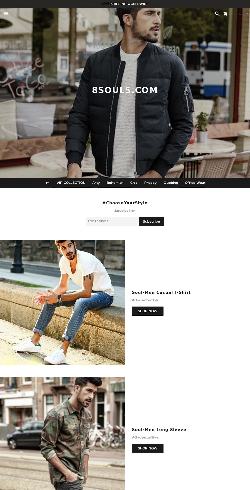 8souls.com — Shopify storefront screenshot