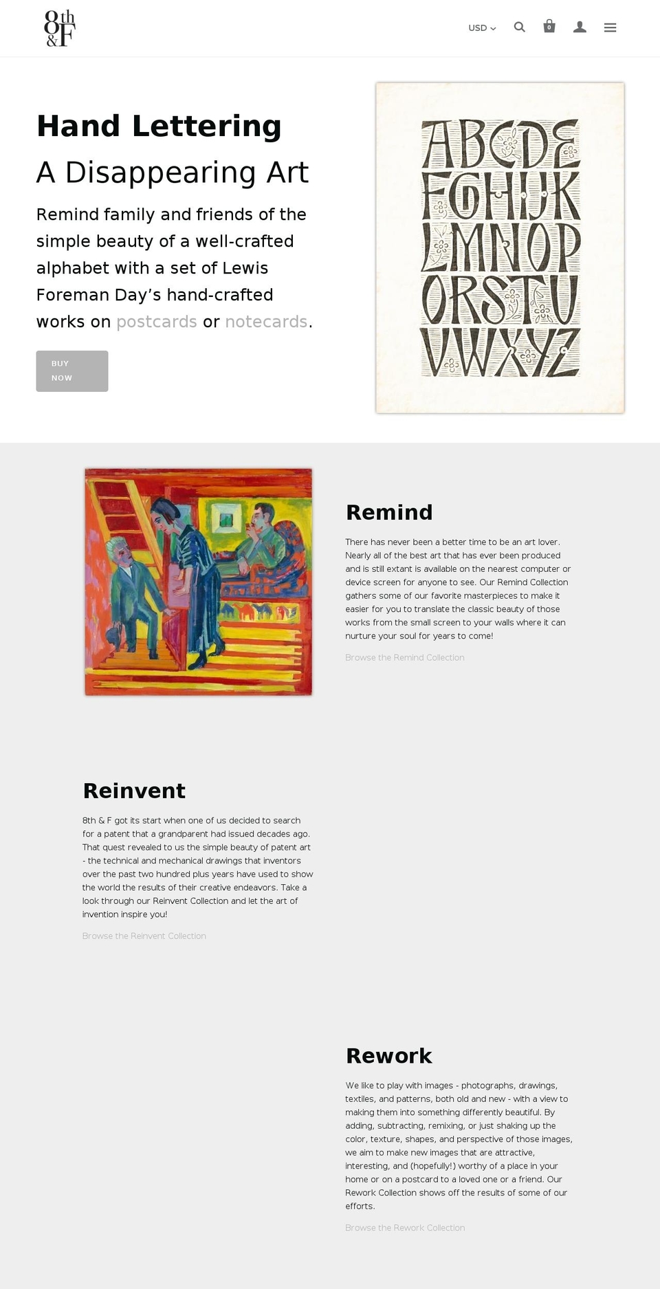 8thandf.com — Shopify storefront screenshot