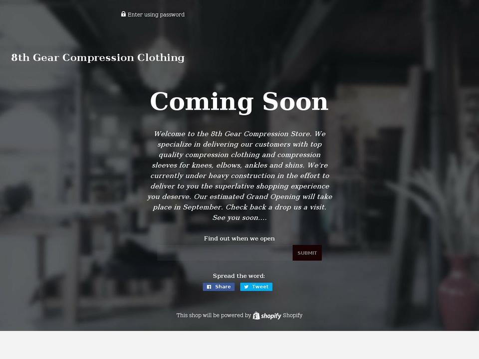 8thgearcorp.com shopify website screenshot