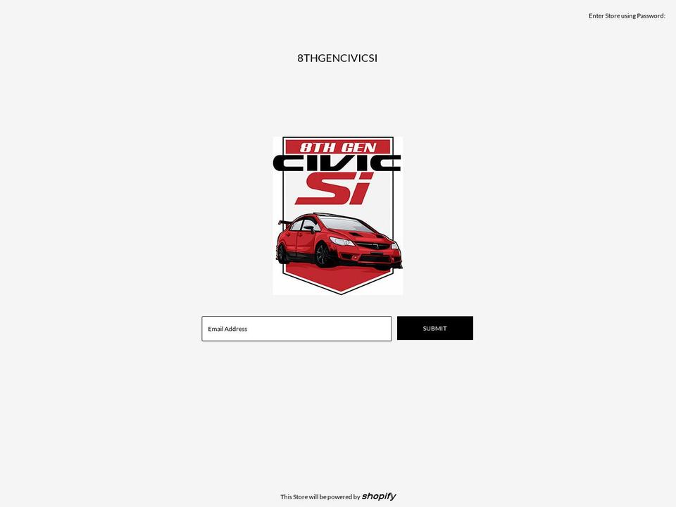 8thgencivicsi.com shopify website screenshot