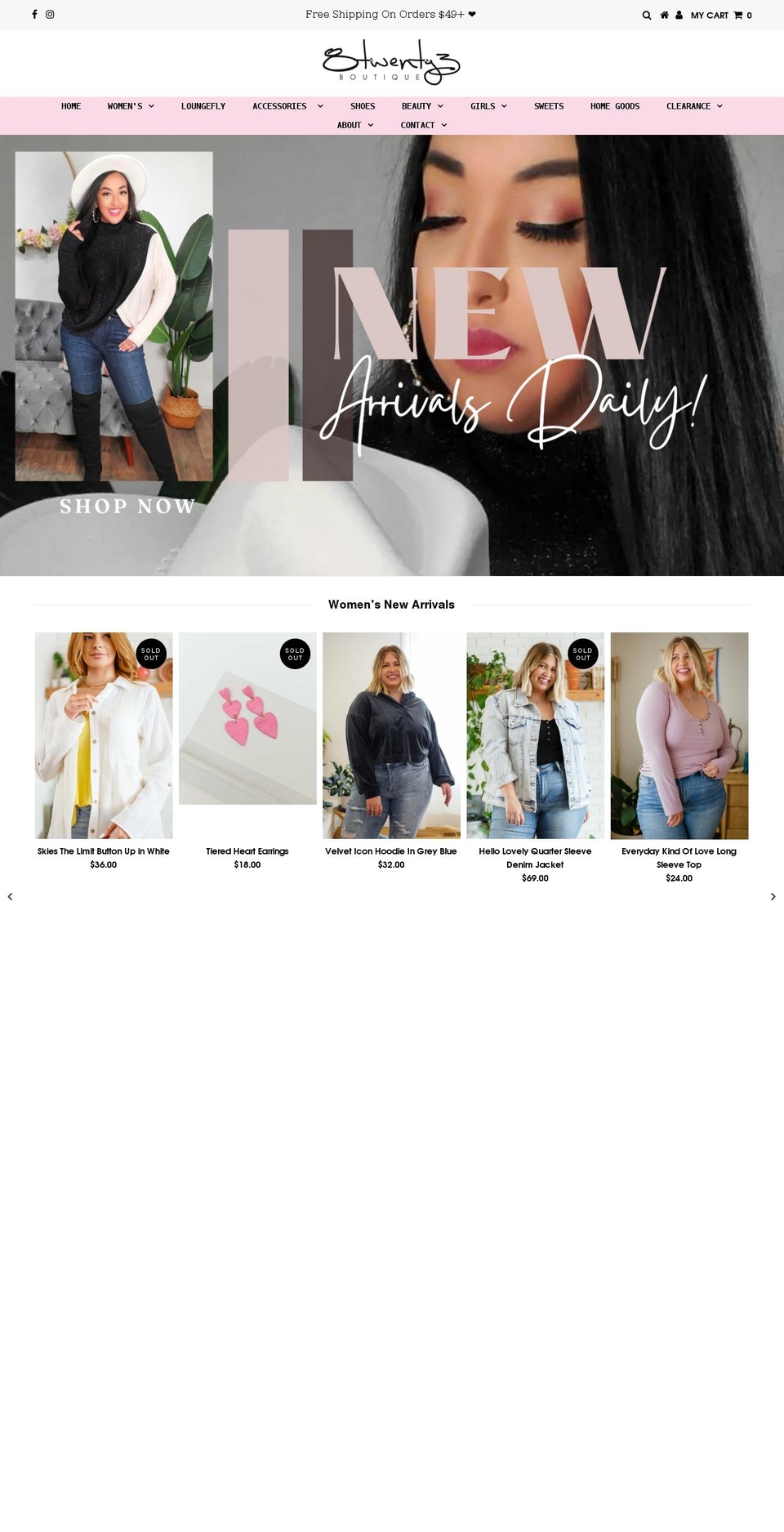 8twenty3boutique.com shopify website screenshot