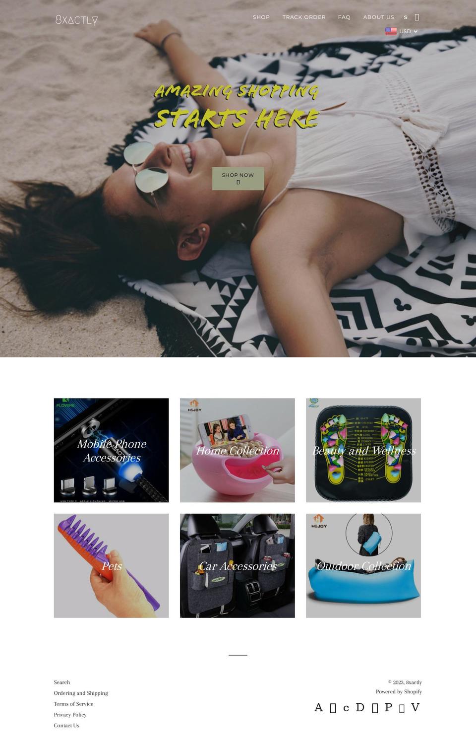 8xactly.com shopify website screenshot