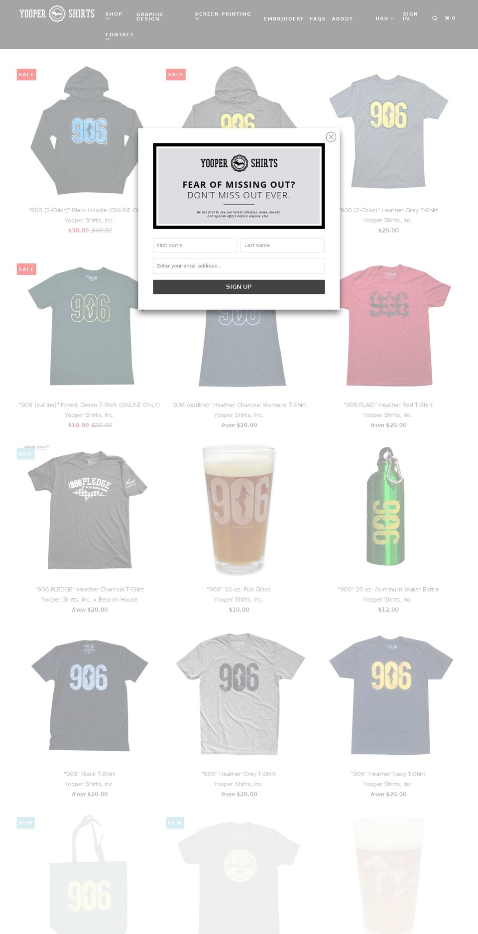 906shirt.com shopify website screenshot