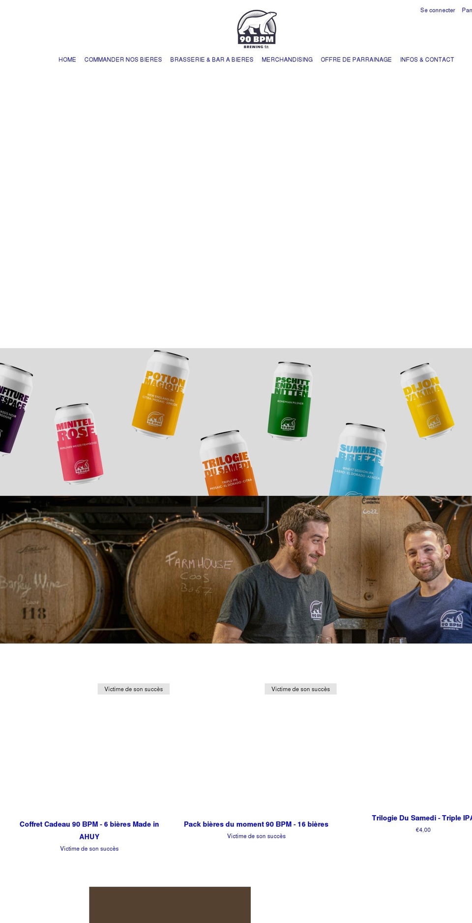 90bpm.beer shopify website screenshot