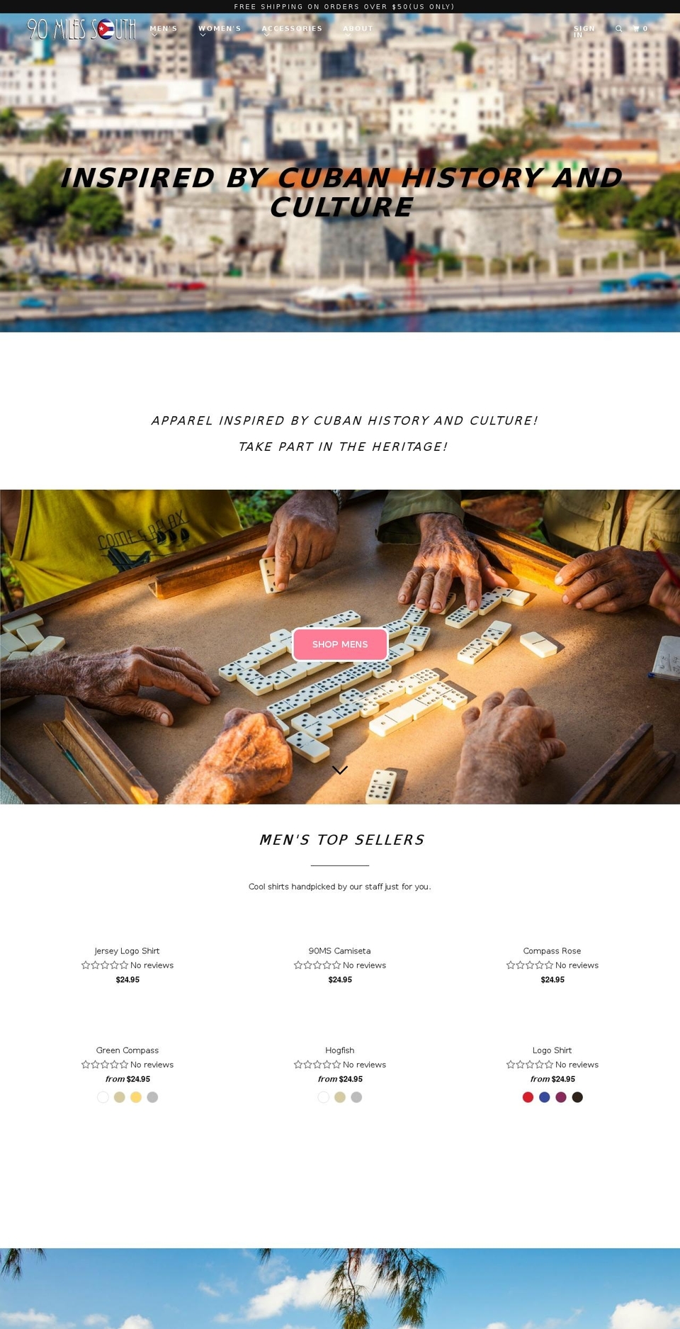 90milessouth.com — Shopify storefront screenshot