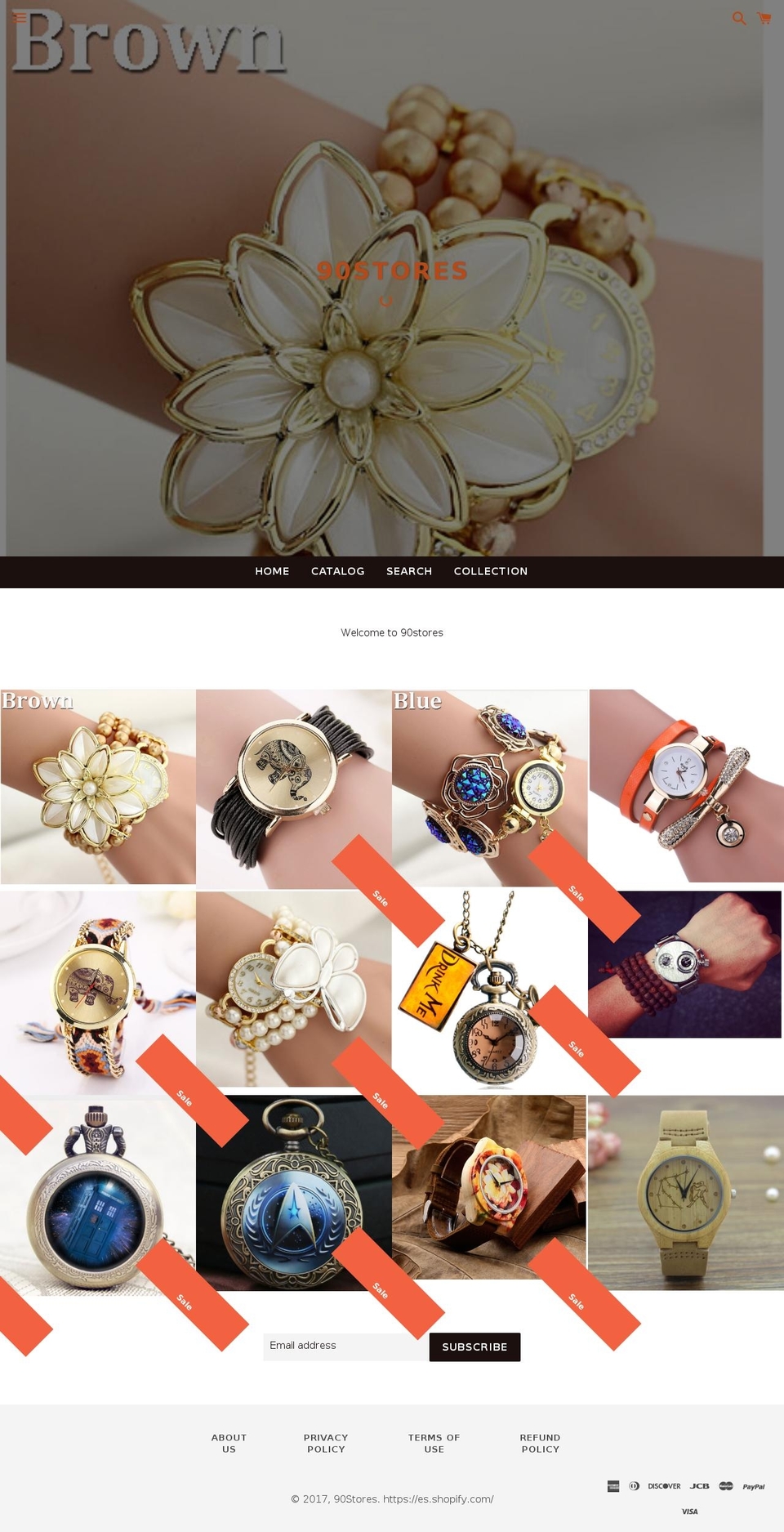90stores.com shopify website screenshot
