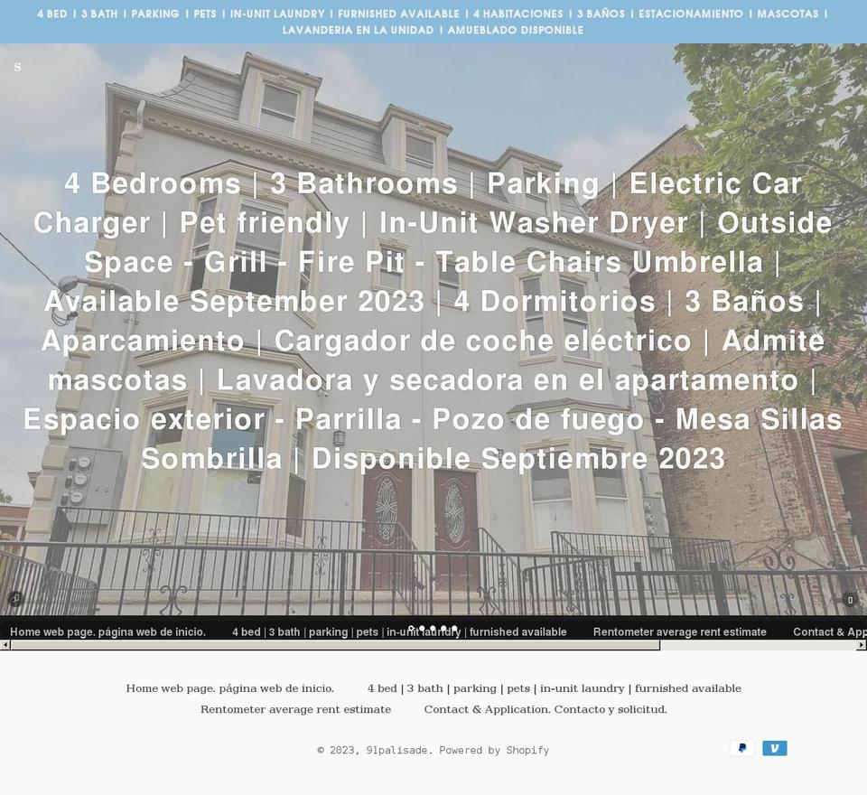 91palisade.com shopify website screenshot