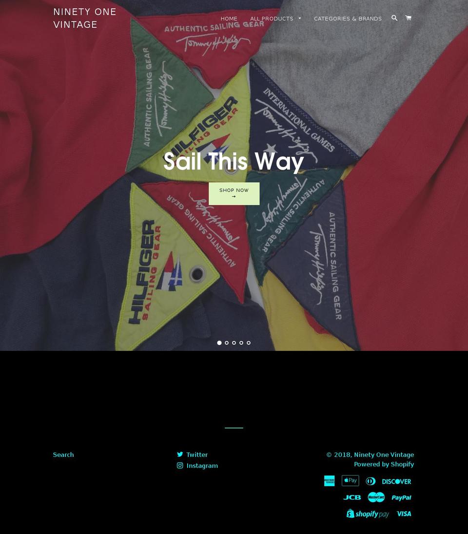91vintage.com — Shopify storefront screenshot