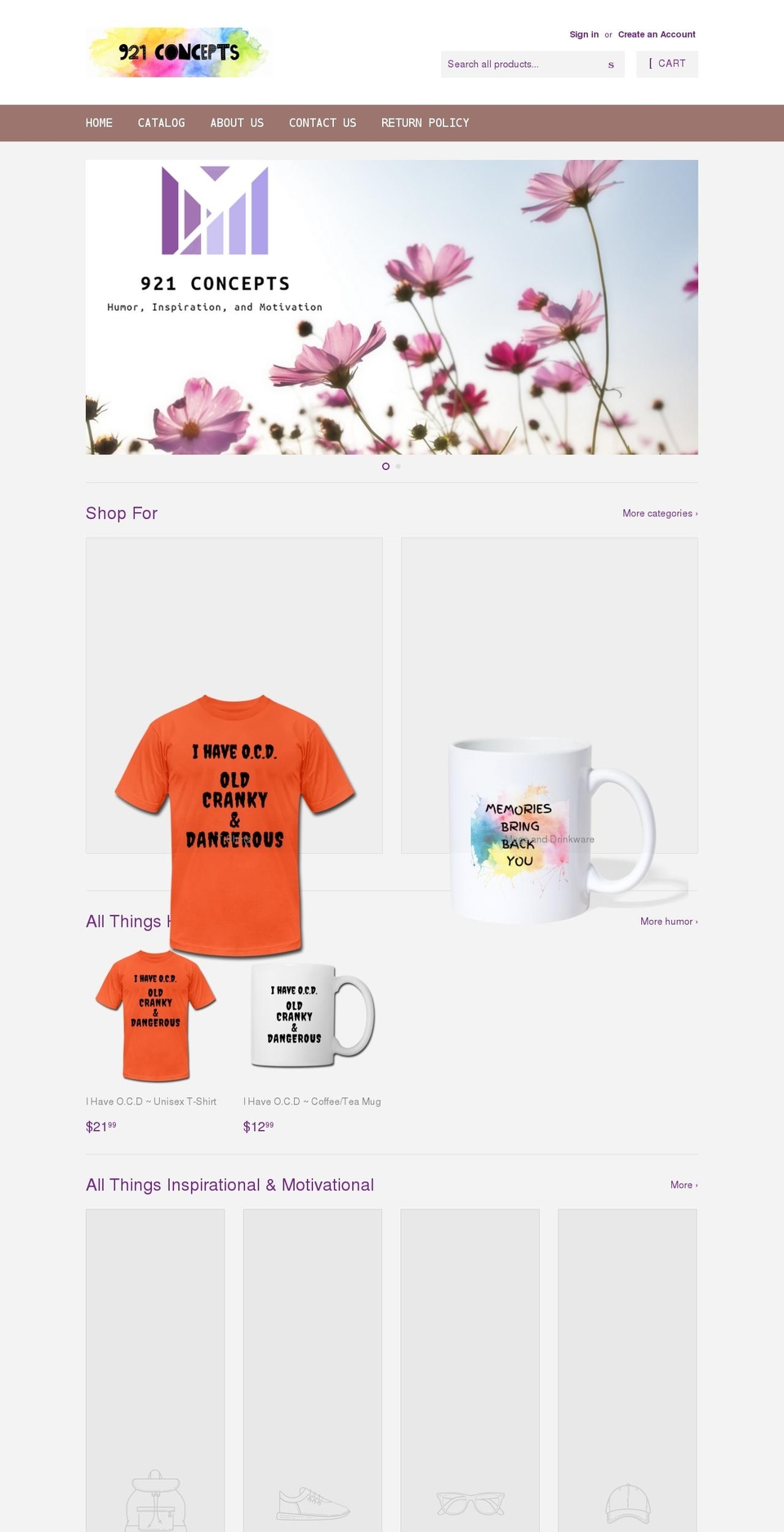 921concepts.com shopify website screenshot