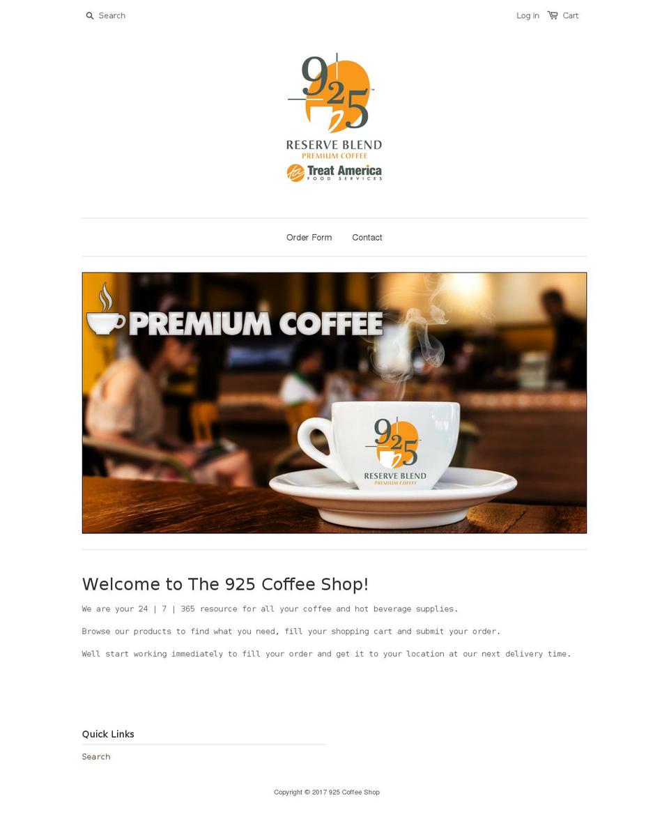 925coffee.com shopify website screenshot