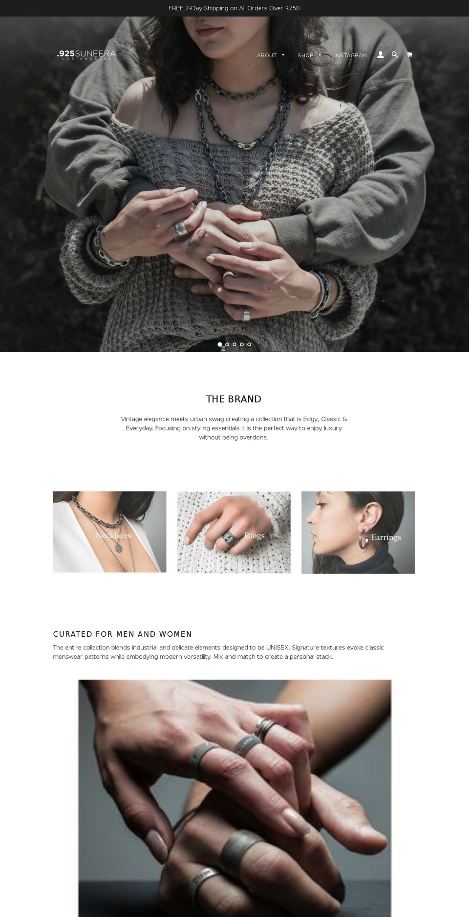 925suneera.com shopify website screenshot