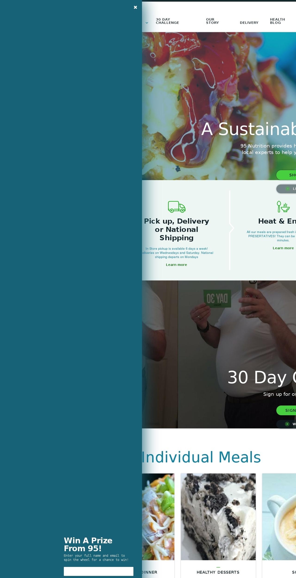 95nutrition.com — Shopify storefront screenshot