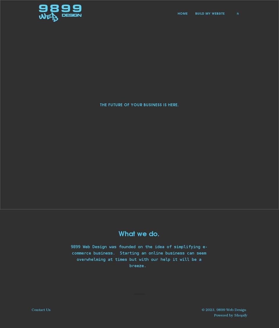 9899webdesign.com shopify website screenshot