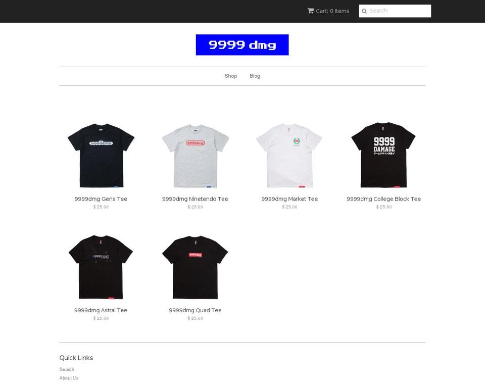 9999dmg.com shopify website screenshot