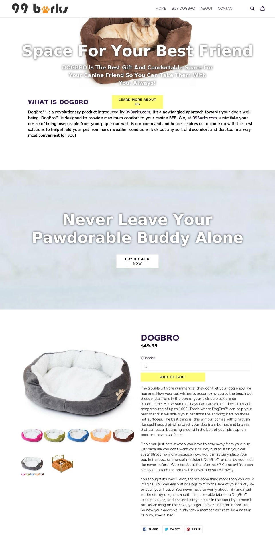 99barks.com — Shopify storefront screenshot