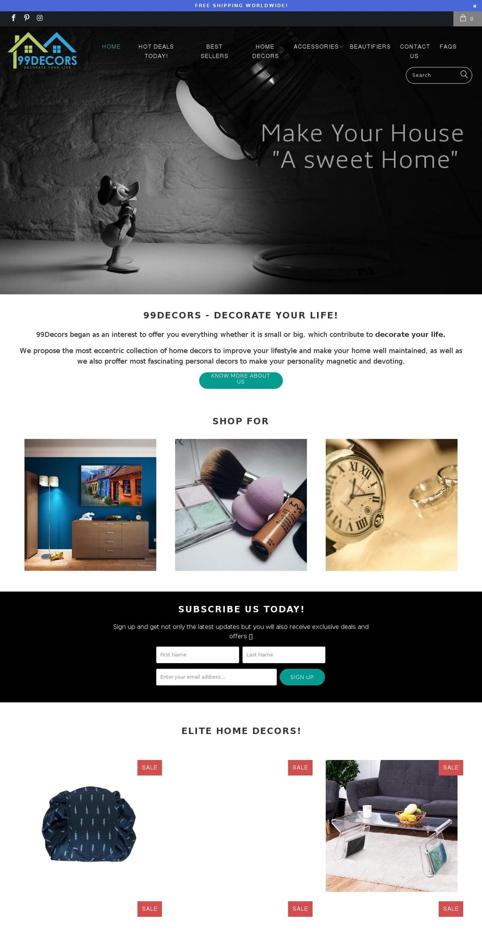 99decors.com — Shopify storefront screenshot