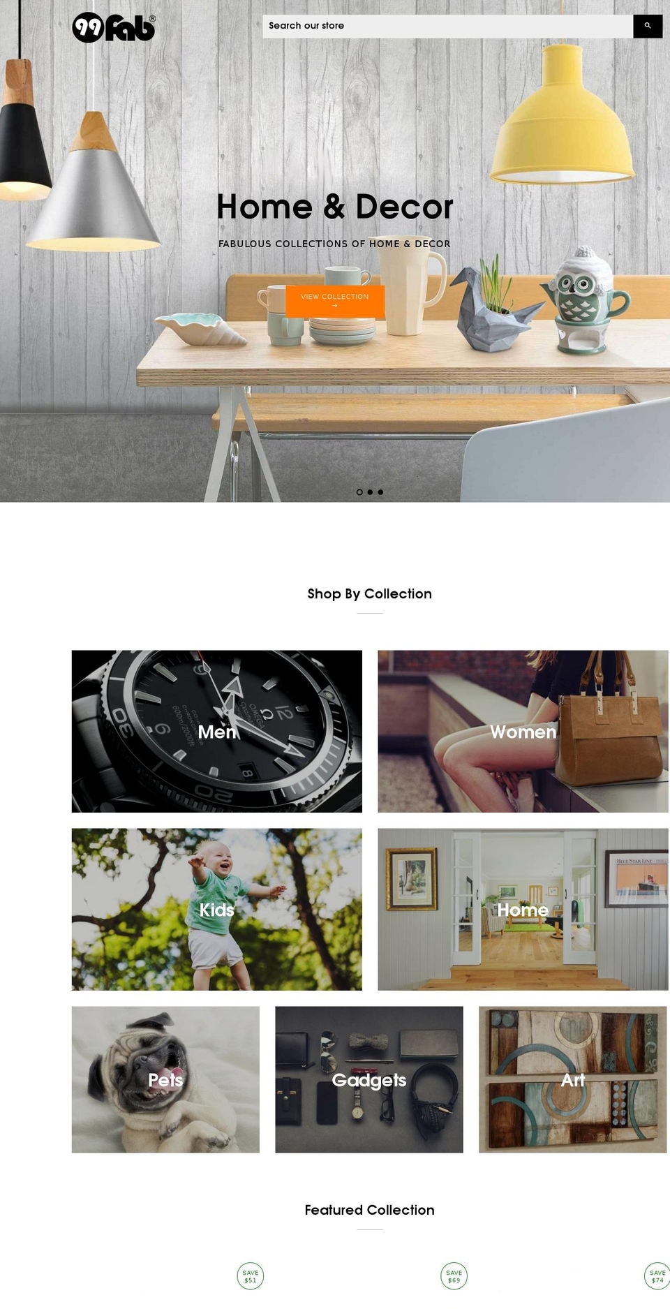 99fab.com shopify website screenshot