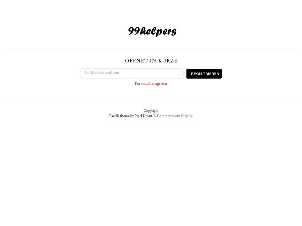 99helpers.com shopify website screenshot